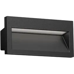 LED Wandeinbauleuchte NOLA, IP54, warmweiß in schwarz von LEDs Com