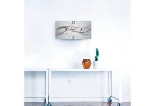ARTLAND Lautlose Wanduhr 50x25 cm - Modernes 3D Design - Wohnaccessoires: Hochwertige Aluminium Wanduhr im modernen 3D Design, geräuschlos und ideal für Schlafzimmer oder Wohnzimmer. Made in Germany seit 1967.