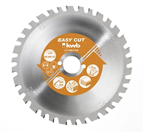kwb Kreissägeblatt 350 x 30 mm, Made in Germany, Nagelfest, für Holz mit Metallresten, Universal Sägeblatt für z.B. Metalle, Holz und Kunstoffe