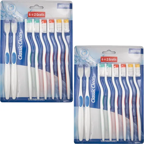 16x Zahnbürste Handzahnbürste Reisezahnbürste Zähne Putzen Bürste Medium Set