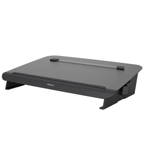 Fellowes Dokumentenhalter Hana Series 80557 - Laptop-Ständer aus Metall, 5-stufig verstellbar für optimale Sicht, inklusive Zubehörschale und magnetischer Linienführung.