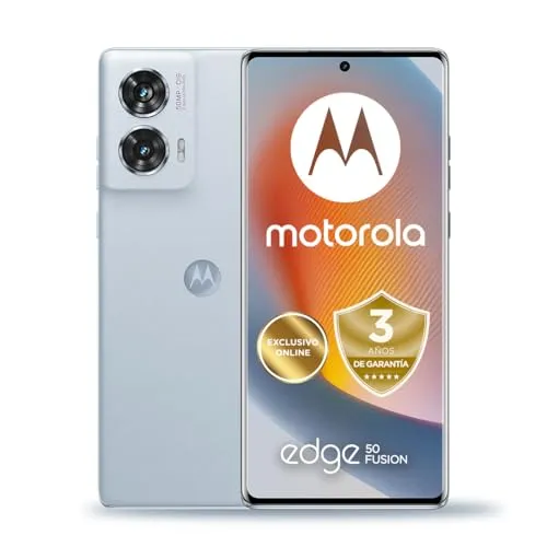 Motorola Edge 50 Fusion 5G 8 GB/256 GB - Blau (Marshmallow Blue) XT2429-2 - Handy ohne Vertrag mit IP68-Schutz, 144 Hz pOLED-Display und 5000-mAh-Akku für lange Nutzung. Genießen Sie atemberaubende Fotos mit der 32-MP-Frontkamera und Dual-Rückkamera!