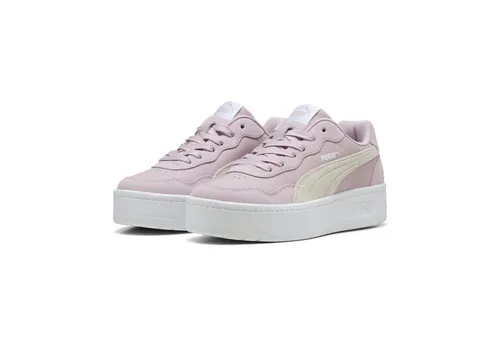 PUMA Court Lally Skye Suede Sneakers Damen - Sneaker in Rose Mauve White Pink mit SoftFoam+ Innensohle für optimalen Komfort – ideal für den Alltag und inspiriert vom Retro-Tennis-Style.