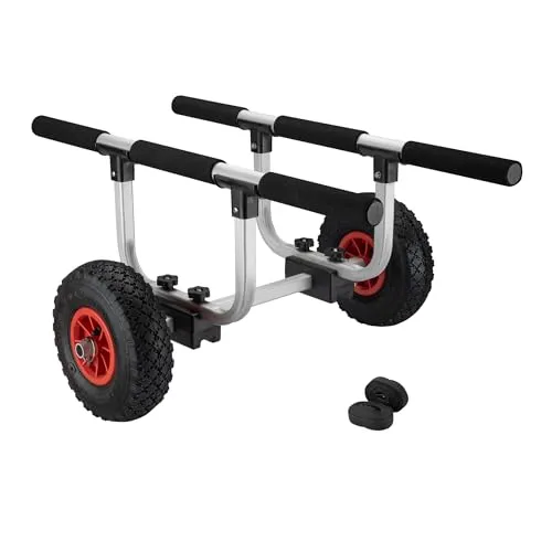 Wiltec Verstellbarer Alu Kanuwagen bis 90 kg von Wiltec