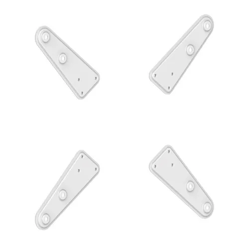 PureMounts Universeller VESA Vergrößerer 200x200 bis 400x400 4tlg. weiß