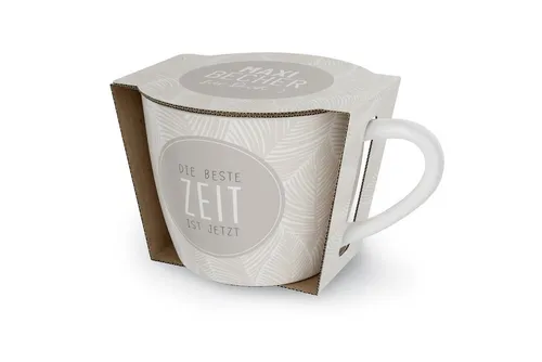 La Vida Tasse Kaffeetasse Kaffee Tee Tasse Maxi Becher für dich 400ml la vida, Material: Porzellan