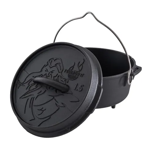 FEUERGOTT 71005 Dutch Oven 1,5 l mit Füßen