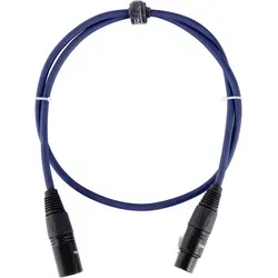 Pronomic Stage DMX3-1 DMX-Kabel 1m blau mit Goldkontakten