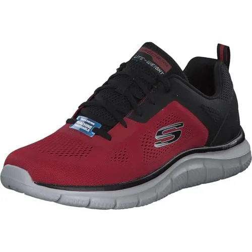 Skechers Herren Track BROADER Sneaker, Rot, 44 EU in rot von Skechers