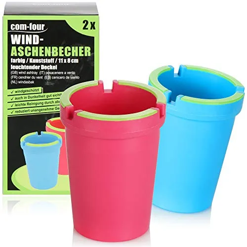 COM-FOUR® 2x Aschenbecher für draußen