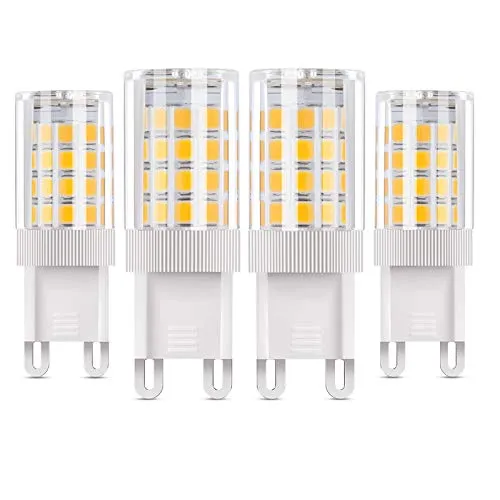 Vicloon G9 LED Lampen, 4er Pack G9 LED Birne 5W ersetzt 50W Halogenlampen Warmweiß 3000K/ Nicht Dimmbar/ 360° Abstrahlwinkel Leuchtmittel Birne, Lampe 85-265V AC