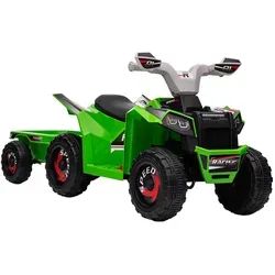 HOMCOM Elektro-Kinderquad mit Anhänger von HOMCOM