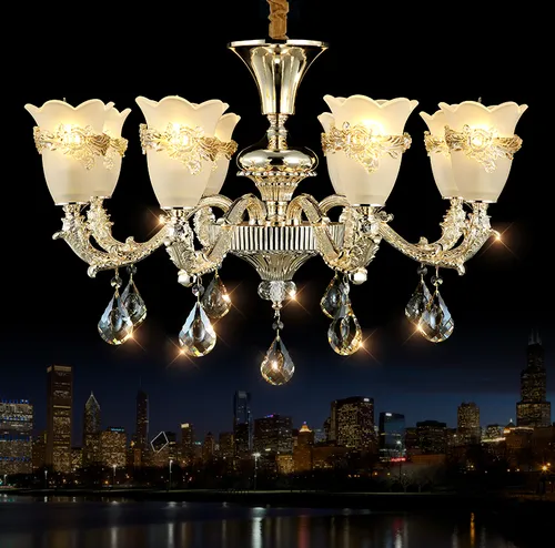 Kronleuchter Deckenleuchte SS109-8fl  Luxus Design Kristall ,Glas, Metall E14