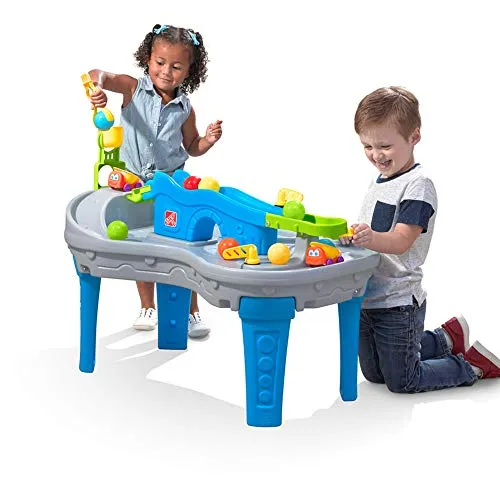 Step2 Ball Buddies Truckin Rollin Play Table - Interaktiver Indoor-Activity-Tisch für Kinder, fördert Feinmotorik und soziales Spielen mit spannenden Hügeln und Tunneln