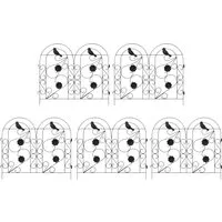 vidaXL Gartenzaun Spalier Schwarz 308,5 x 54,5 cm – Stilvoller Sichtschutz - Dieser elegante Gartenzaun vereint rustikalen Charme und Funktionalität. Ideal für Außenbereiche, bietet er eine stabile Struktur und ein dekoratives Spalierdesign, das Pflanzen zum Wachsen anregt.