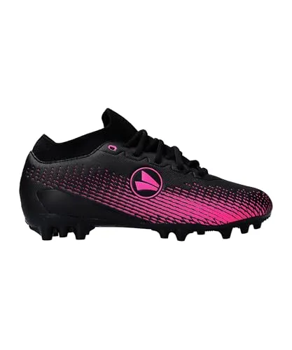 JAKO Fußballschuh Lightning Sock AG Junior - Schwarz/Pink, Größe 33 - Fußballschuhe für junge Talente mit Fast-Dry Lining Technologie für trockene Füße und Pro Traxion Nocken für optimale Stabilität und Wendigkeit auf dem Platz.