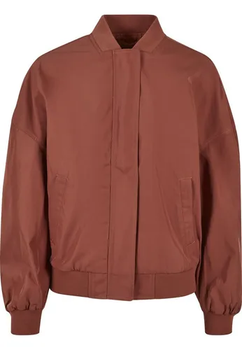 Urban Classics Damen Recycled Oversized Bomber Jacket in Terracotta 5XL - Stylische Damenjacke im Oversize-Design aus recyceltem Polyester. Leicht und umweltbewusst, ideal für einen lässigen Look. Dezente Seitentaschen bieten praktischen Stauraum.