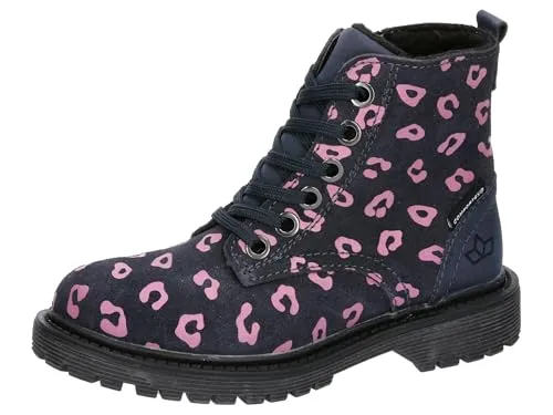 Lico Mädchen Malati Schneestiefel, Marine Rosa, 37 EU - Wanderschuhe für Mädchen, mit robustem Leder-Obermaterial und rutschfestem Gummizug für optimalen Halt im Schnee.