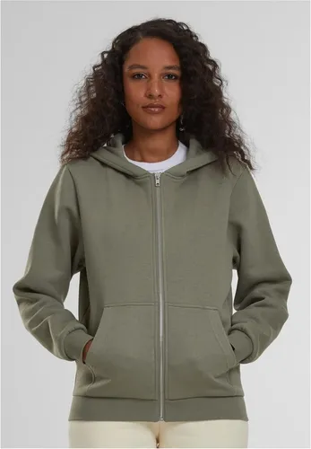 Urban Classics Damen Fluffy Zip Cardigan paleolive, 3XL - Kuscheliger Cardigan aus 70% Baumwolle und 30% Polyester für höchsten Tragekomfort. Mit durchgehendem Reißverschluss und praktischen Kängurutaschen – ideal für entspannte Looks und vielseitige Kombinationsmöglichkeiten.