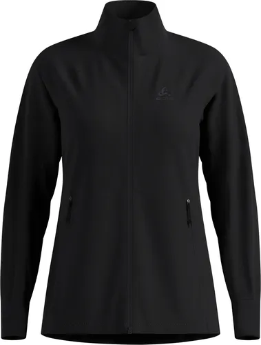 ODLO Damen Langlaufjacke Essentials Warm - Schwarz - XL - Vielseitige Langlaufjacke für aktive Frauen. Mit winddichtem Softshell-Material und atmungsaktiven Einsätzen bietet sie optimalen Komfort bei kaltem Wetter. Ideal für Langlauf und Outdoor-Aktivitäten.