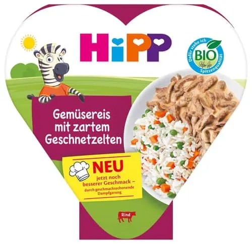 Gemüsereis mit zartem Geschnetzelten 250g von HiPP