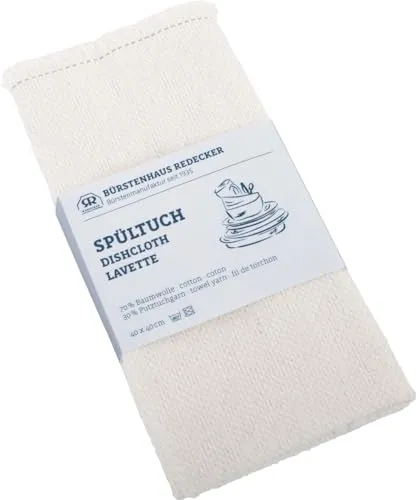 Redecker Spültuch 70% Baumwolle 30% Putztuchgarn, 40x45 cm in beige von Redecker