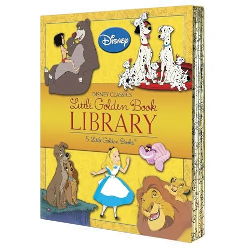 Disney Classics Little Golden Book Library - Abenteuer für Kinder: Eine bezaubernde Sammlung klassischer Disney-Geschichten, perfekt für kleine Leser und nostalgische Erwachsene.