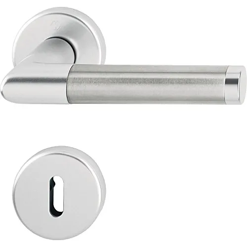 Drückergarnitur AMSTERDAM in silber von HOPPE