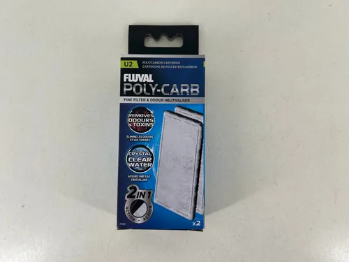 Fluval U2 Poly-Aktivkohle Filterpatrone 2 Stück (A490) NEU von Fluval