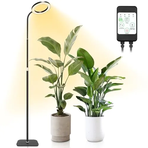 Acelane Pflanzenlampe LED Vollspektrum mit Standfuß, 88 LEDs Grow Light Höhenverstellbar 80-160cm, Pflanzenlicht mit Timer 2/6/8/12H, Grown Lampe mit 3 Lichtmodi für Zimmerpflanzen & Große Pflanzen