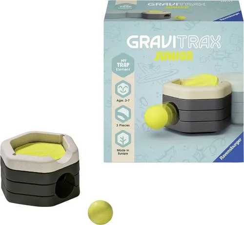 RAVENSBURGER GraviTrax Junior Element Trap Kugelbahnsystem - Baukästen + Konstruktionsspielzeug für Kinder ab 3 Jahren, fördert Kreativität und motorische Fähigkeiten durch individuelles Gestalten von Kugelbahnwelten.