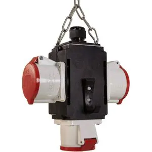 as-Schwabe Hängeverteiler Mixo V 32 A - Steckdosen & Zubehör, robustes Gehäuse aus hochbruchfestem Kunststoff und IP44 Schutzart, ideal für den Einsatz im Außenbereich.