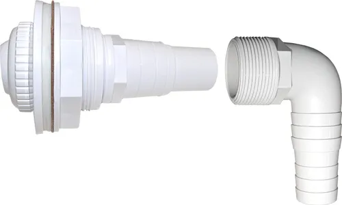 Einlaufdüse abgewinkelt Winkel Einströmdüse Pool mit Ø 32 / 38 Schlauchanschluss