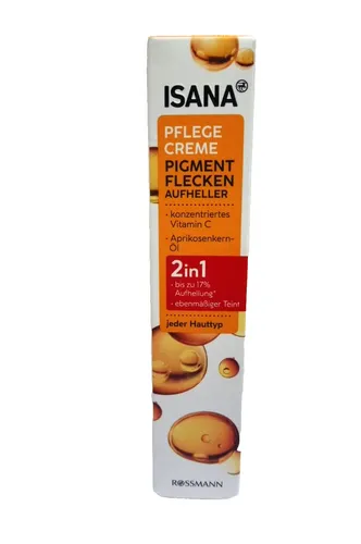 Isana Pigmentflecken Aufheller Gelcreme 50ml - Tagespflege für alle Hauttypen, reduziert sichtbar Pigmentflecken und sorgt für einen ebenmäßigen Teint.