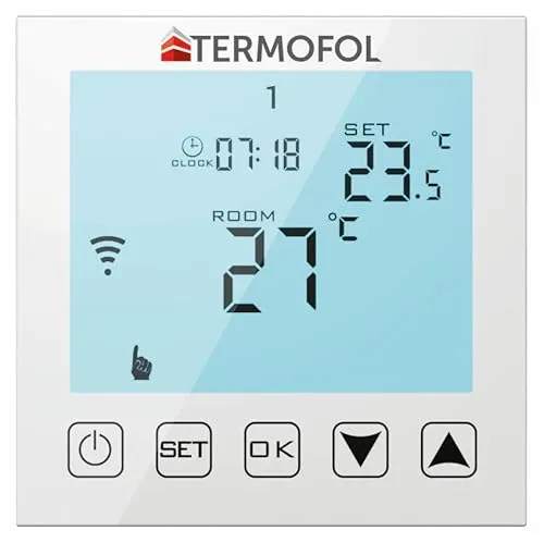 Termofol TF-WiFi Thermostat für Fußbodenheizung – elektrisch, programmierbar – Weiß