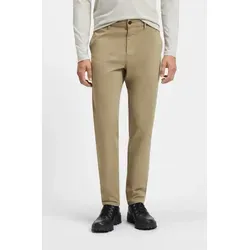 BOSS ORANGE Chinohose Chino_tapered mit BOSS Logo hinten - Wanderhosen in Braun, aus elastischem Baumwollmix, ideal für aktive Freizeit mit optimalem Tragekomfort und stylischem BOSS Logo.