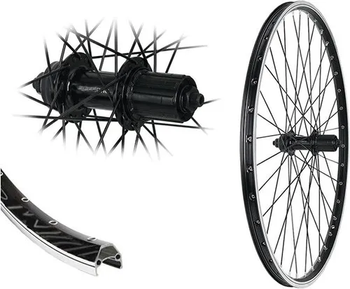 Zoll Hinterrad Shimano Deore T610 - 28 Zoll V-Brake - 28 Zoll Hinterrad für universelle Fahrräder, kompatibel mit 8, 9 und 10-fach Shimano Deore, ideal für zuverlässige Bremskraft und hohe Stabilität.