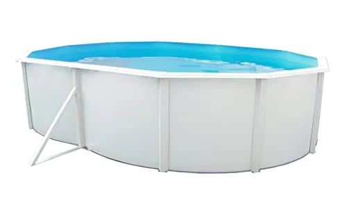Steinbach Nuovo de Luxe Oval Stahlwand-Swimming Pool Set - Swimmingpools mit stabiler Stahlwand und einfachem Aufbau, inkl. Starterset Chlor für sofortigen Badespaß.