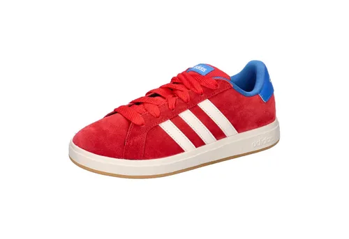 adidas Unisex Kinder Grand Court 00s Schuhe Kids, Pure Ruby/core White/Bright Royal, 36 EU - Klassische Sneakers mit regulärer Passform und Schnürverschluss. Das Obermaterial aus Wildleder sorgt für Komfort. Ideal für den täglichen Gebrauch und umweltfreundlich mit recycelten Materialien.