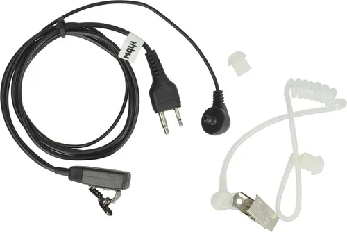 vhbw Headset kompatibel mit Motorola PRO5550, PRO7750, PRO5750, PRO7550, PRO7450, PRO9150, PRO7150, PRO7350 Funkgerät - schwarz, Akustikschlauch