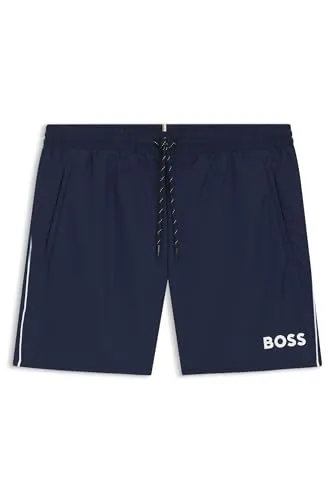 BOSS Badeshorts Starfish mit Kontraststreifen blau M von HUGO BOSS