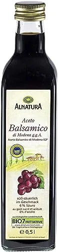 Alnatura Bio Aceto Balsamico di Modena - 500g - Dunkelfarbiger Rotweinessig mit süßlich-säuerlichem Geschmack, ideal für die italienische Küche. Perfekt zum Verfeinern von Salaten, Antipasti und Fleischgerichten.