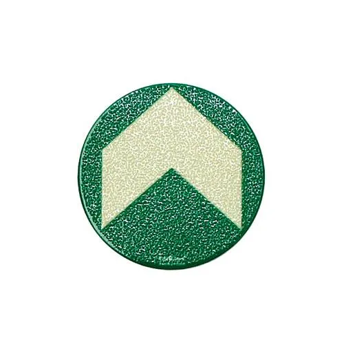Produktbild SafetyMarking Bodenmarkierung, Ø 9,5 cm, nachleuchtend, Fluchtwegpfeil, 10 Stück