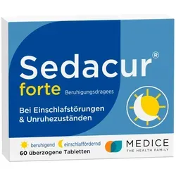 Sedacur forte 60 St - rezeptfreie Entspannungstabletten - Arzneimittel zur Förderung der Entspannung, ideal für stressige Zeiten - 60 überzogene Tabletten von Medice Arzneimittel Pütter GmbH & Co. KG.