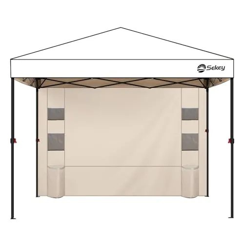 Sekey 2PCS Seitenwände für Pavillon 3x3 – Wasserdicht und Winterfest - Praktische Seitenwände für Pavillons 3x3m, eine mit Fenster und eine mit Reißverschluss. Hergestellt aus strapazierfähigem Material, bieten sie Schutz vor Wettereinflüssen und sind ideal für Outdoor-Events.