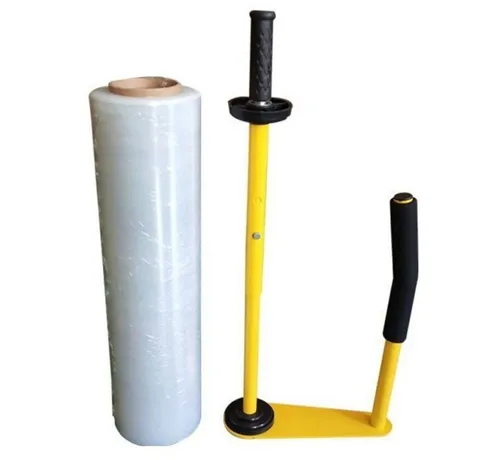 BAYLI Multitool Stretchfolienabroller inkl. Stretchfolie 500mm x 290m - Multitools für effizientes Verpacken, ergonomisches Design für einfache Handhabung und inklusive 1 Rolle hochwertiger Stretchfolie.