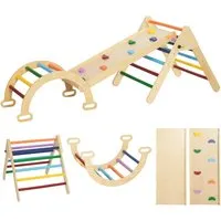 AIYAPLAY 5 in 1 Klettergerüst Set mit Rutsche Kletterdreieck für Kinder
