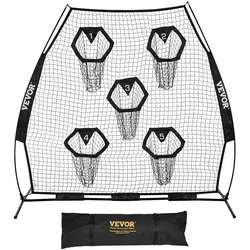 VEVOR Fußballtrainer Wurfnetz mit 5 Zieltaschen von Vevor