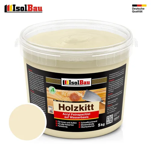 Holzkitt Spachtelmasse Holzspachtelmasse Innen Außen 5 kg Fichte ( Nr. 14 )