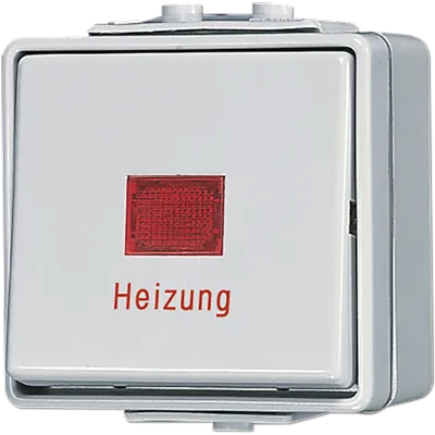 Jung 606 HW Heizungsnot-AUS/WECHSEL Schalter - Smart Home Heizungsnot-AUS/WECHSEL Schalter mit Glimmlampe zur Kontrolle und Orientierung, ideal für eine sichere und einfache Bedienung.